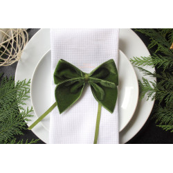 Forest Green French Velvet bows