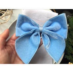 Teal French Velvet bows