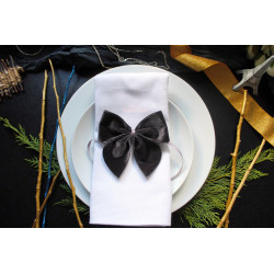 Anthracite French Velvet bows