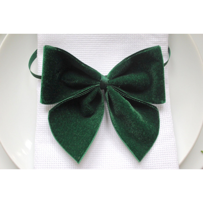 Anthracite French Velvet bows