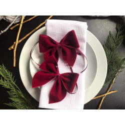 Anthracite French Velvet bows