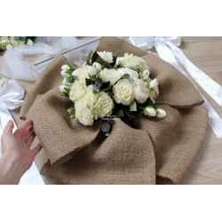 Set of Burlap Flowery