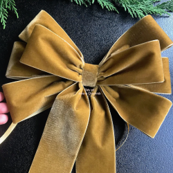 Bronze 9" Velvet Bow Ties