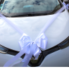 Wedding car set in white satin