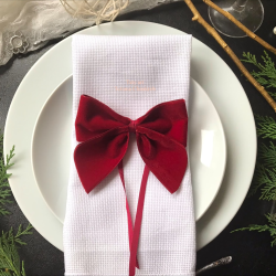 Red French Velvet bows