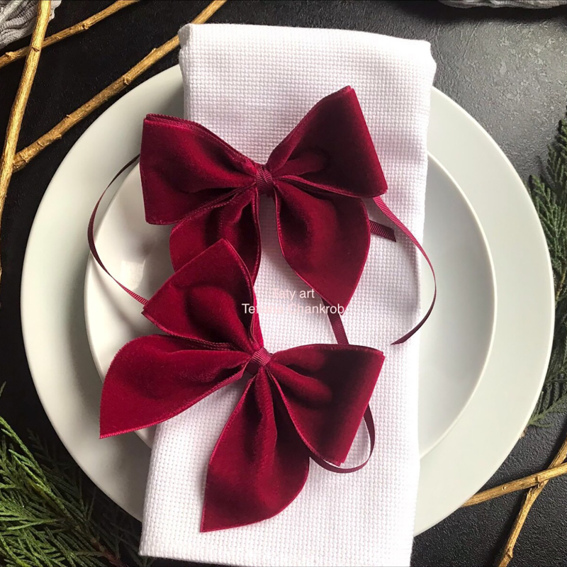 Roseberry French Velvet bows